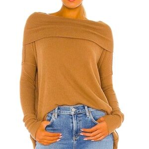 Free People Juicy Long Sleeve Cowl Neck Top Women Color Canyon Moon Size S